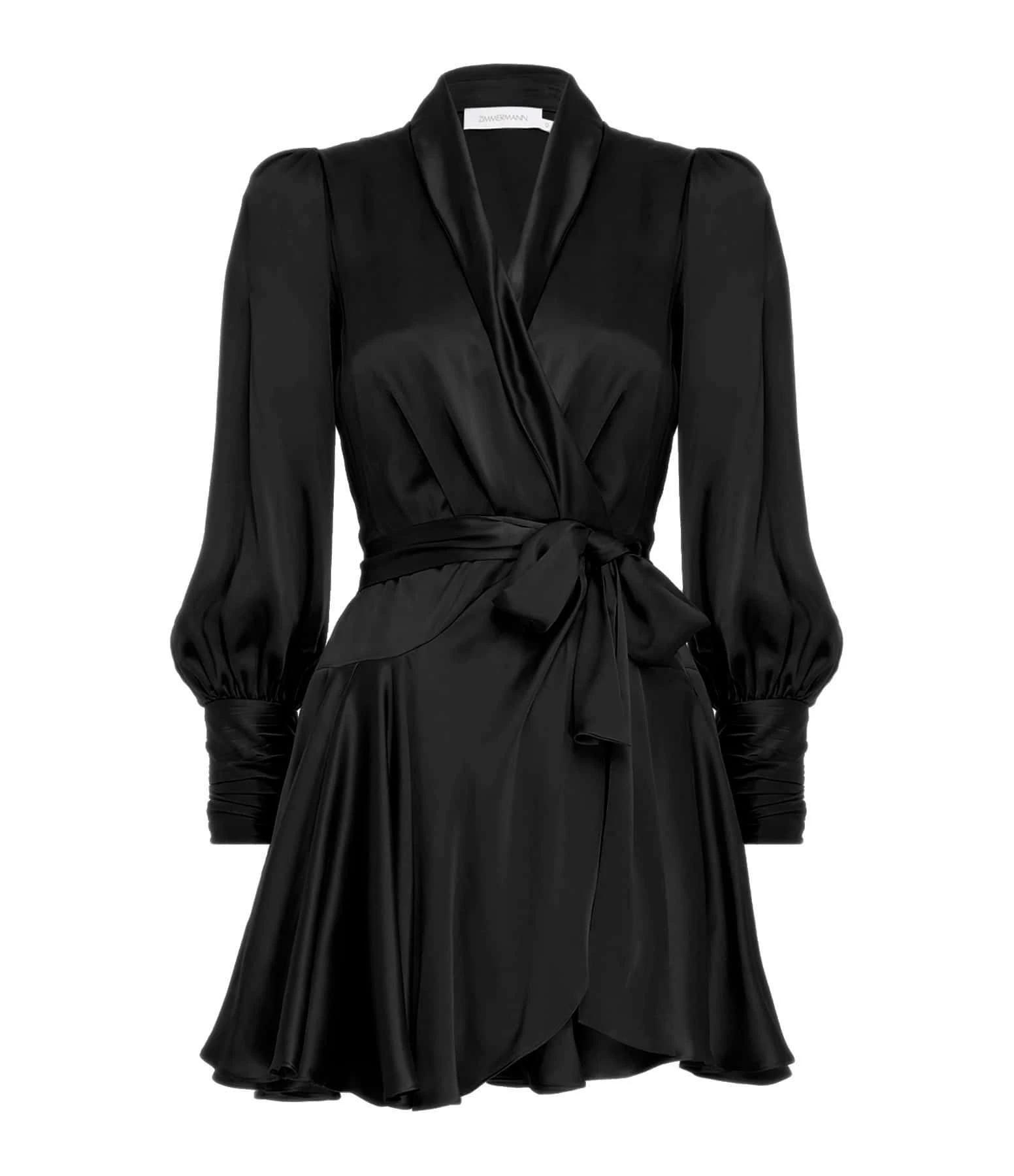 Zimmermann Robe Wrap Soie Noir