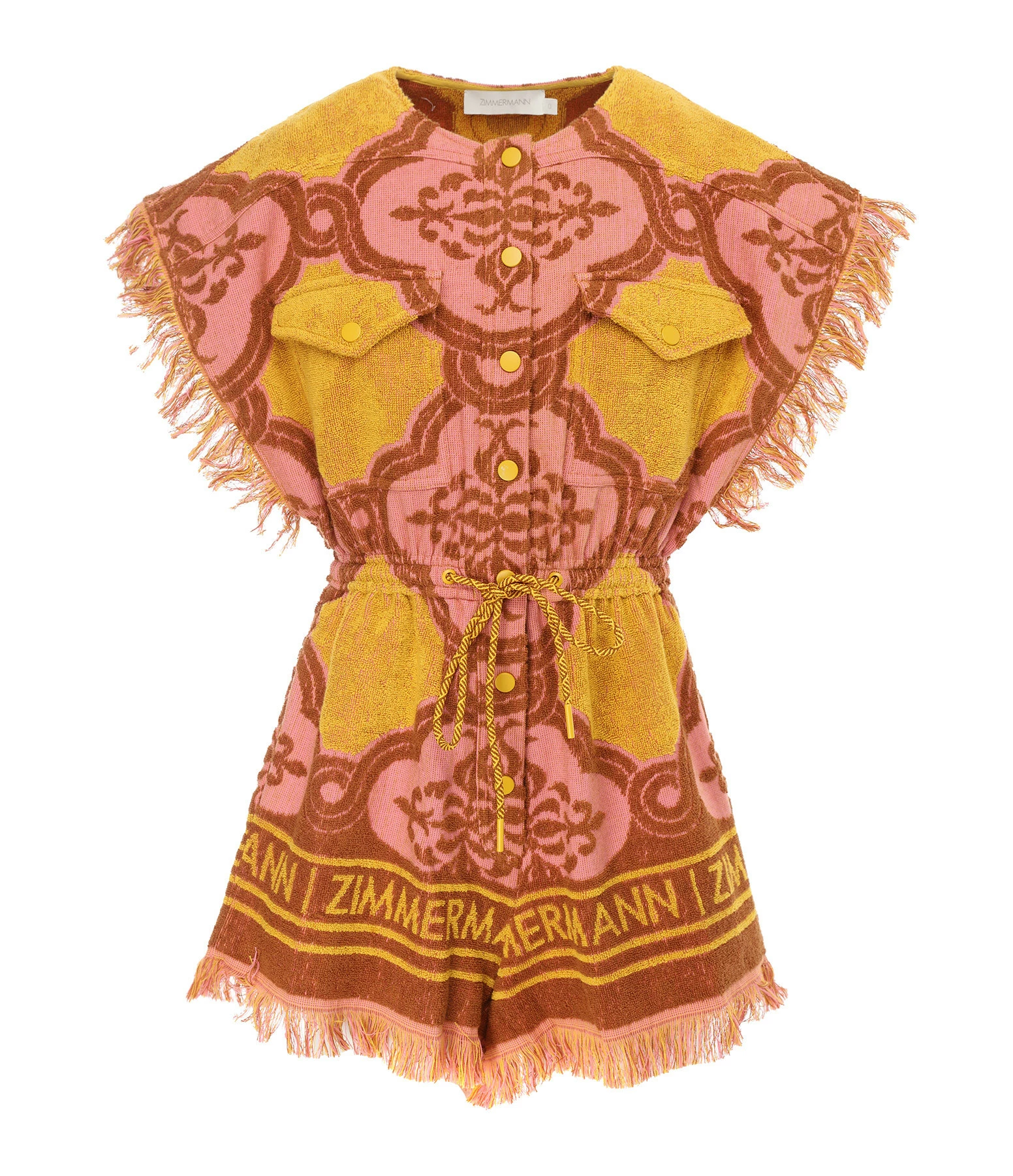 Zimmermann Combinaison Cira Coton Rose Jaune 3 Zimmermann Combinaison Cira Coton Rose Jaune