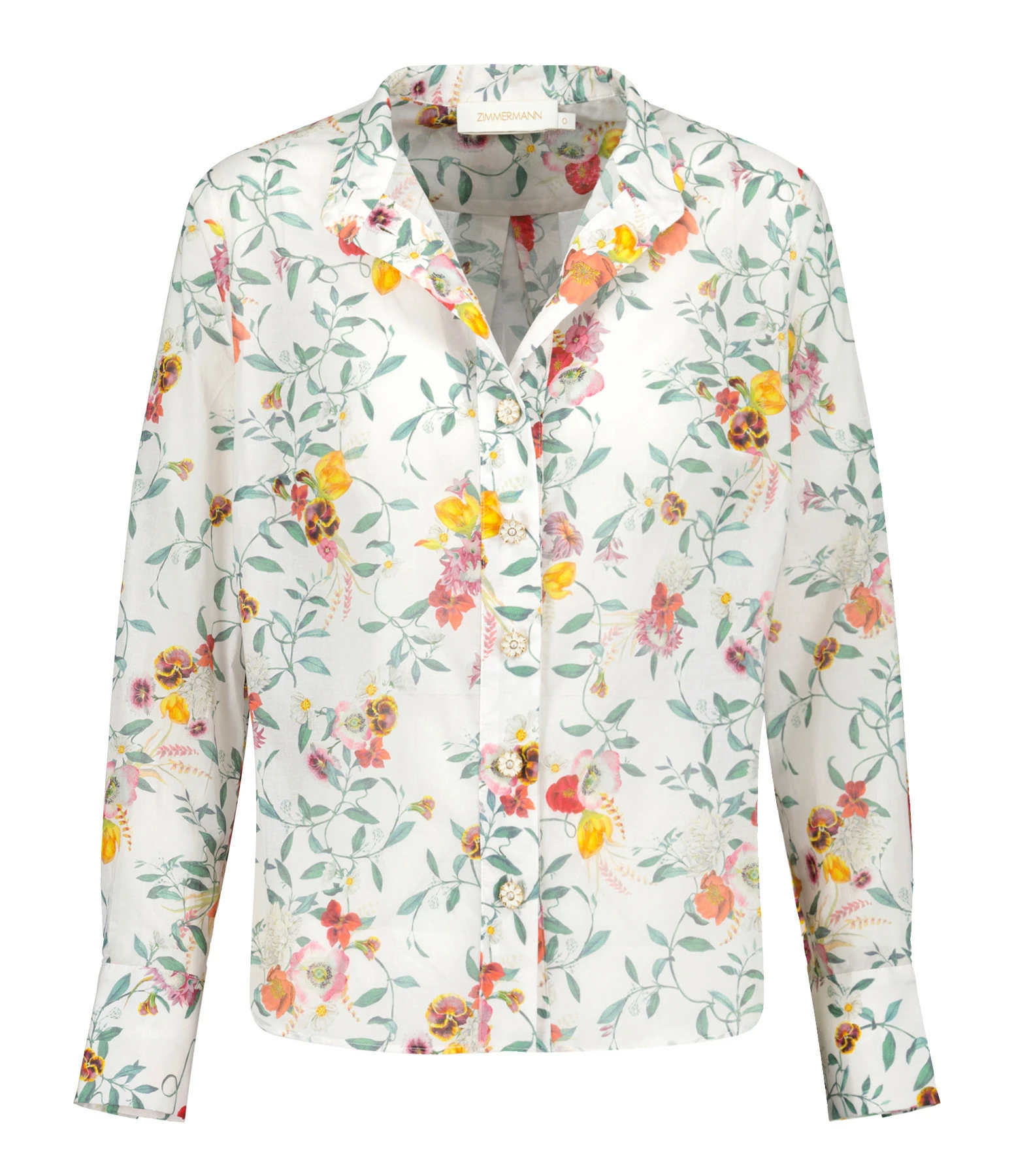 Zimmermann Chemise Coton Imprimé Multicolore